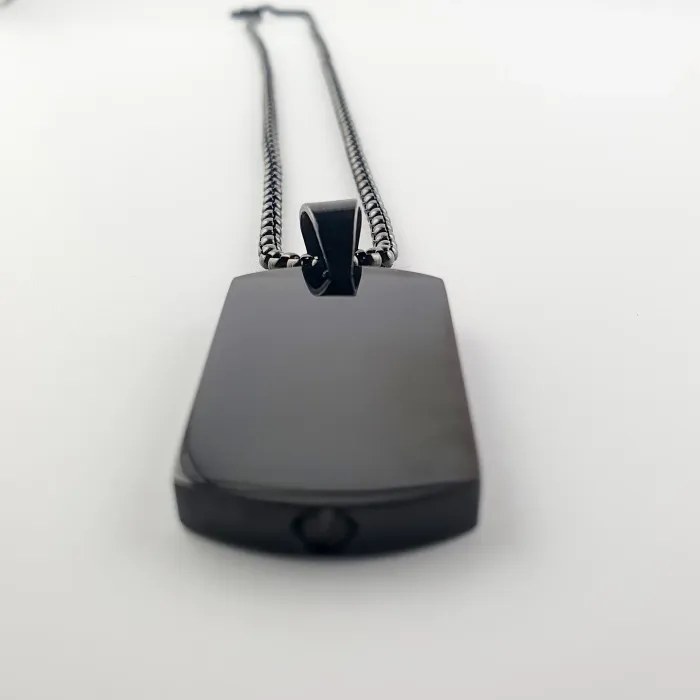 Asketting Dog Tag - Zwart - Gedenksieraad - view 6