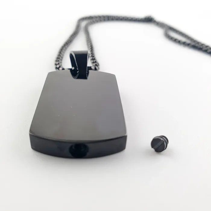 Asketting Dog Tag - Zwart - Gedenksieraad - view 7