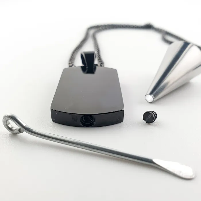 Asketting Dog Tag - Zwart - Gedenksieraad - view 8