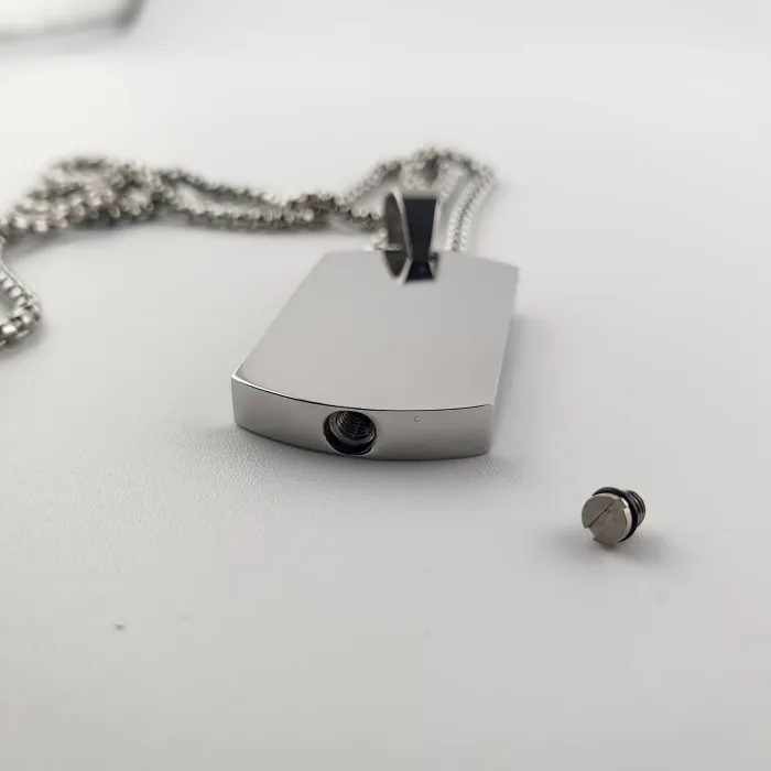 Asketting Dog Tag - Zilverkleurig - Gedenksieraad - view 3