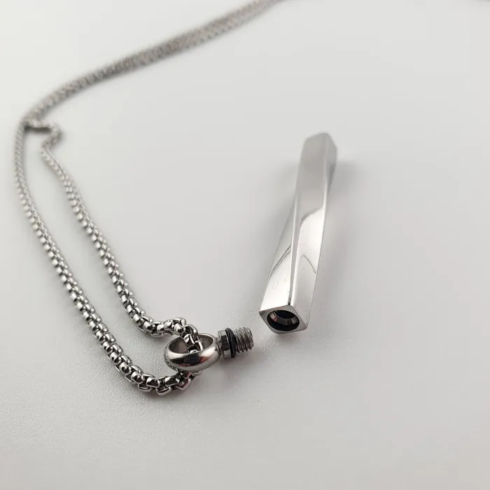 Ashanger met ketting - Mobius Bar - Zilverkleurig - Gedenksieraad - view 3