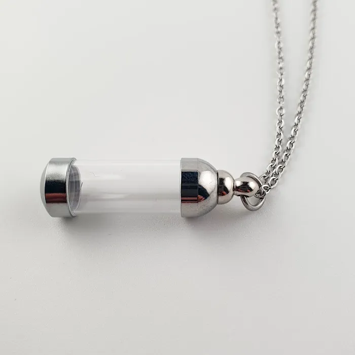 Herinnering Flacon Urn Ketting met Hanger - Goud- en Zilverkleurig - Waardig Gedenkteken - view 3