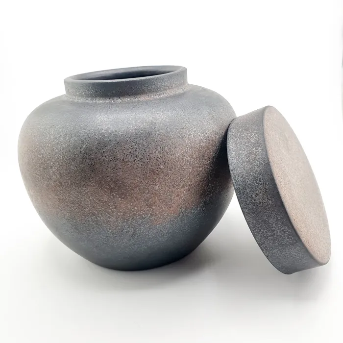 Keramieken Urn – Aardse Rust - Waardig Gedenkteken - view 4