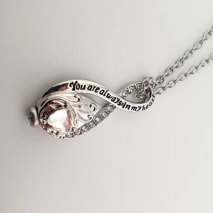 Infinity Keepsake Hanger met Hart – RVS Zilver - Gedenksieraad - view 2