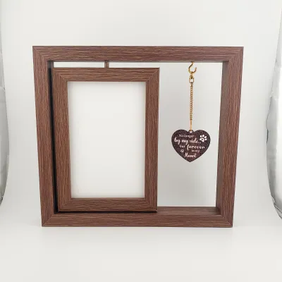 Herinneringsfotolijst met Houten Hartje – ‘Forever in My Heart’ - Gedenksieraad