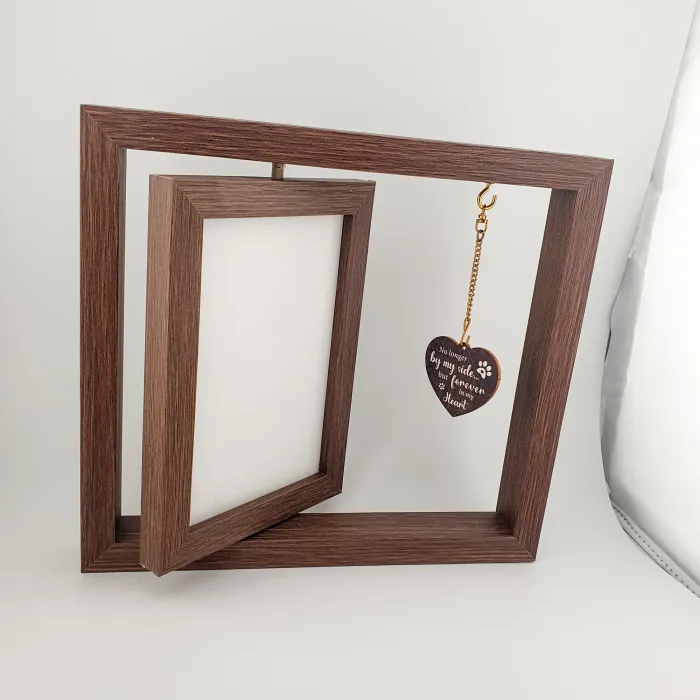 Herinneringsfotolijst met Houten Hartje – ‘Forever in My Heart’ - Gedenksieraad - view 2