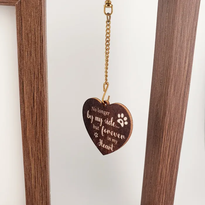 Herinneringsfotolijst met Houten Hartje – ‘Forever in My Heart’ - Gedenksieraad - view 4