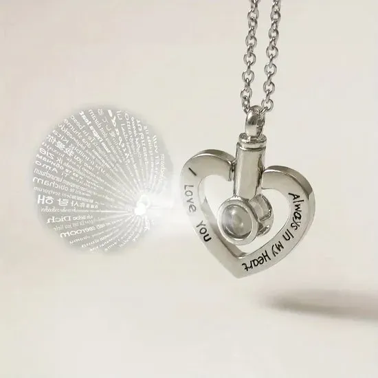 As Hanger met ketting "100 ways to say I love you" - Gedenksieraad - view 4