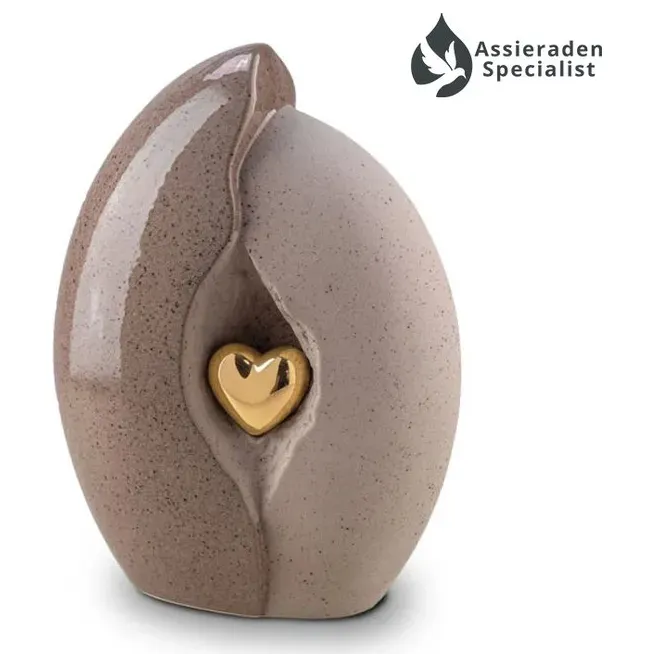Keramische Urn - Urn Voor As Volwassen - Grijs & Zilverkleur - 3.8 Liter - Waardig Gedenkteken - view 6