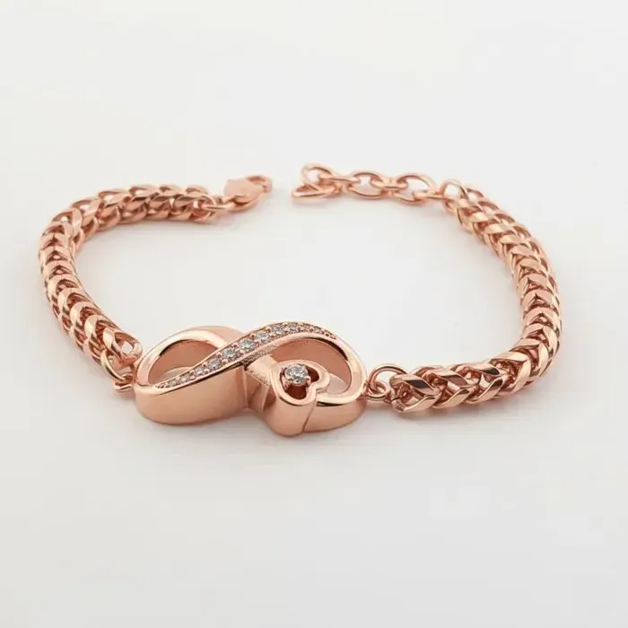 Crematie Sieraad Infinity Urn Armband Voor As | Rosé goud - Waardig Gedenkteken - view 2