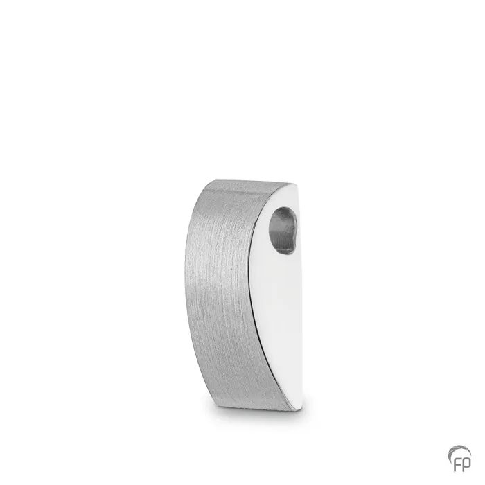 Ashanger mini-cilinder — Sterling 925 zilver, mat - view 1