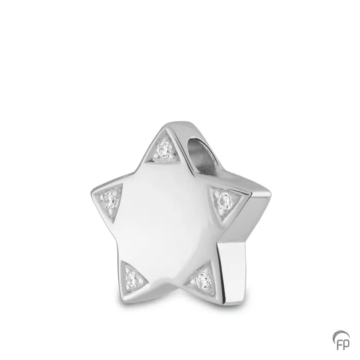 Ashanger klein vierkant — Sterling 925 zilver, glans (3,5 mm sluiting) - view 1