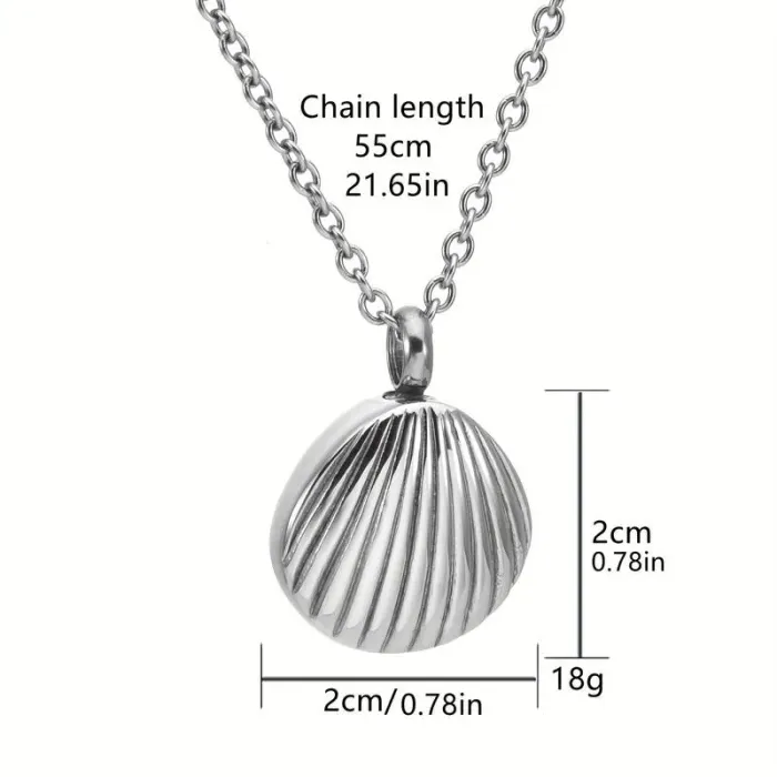 Zeeuwse Schelp As Hanger Met Ketting - Gedenksieraad - view 4