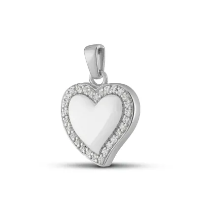 Ashanger Hart - Hartvorm met Steentjes - Romantisch en verfijnd - Gedenksieraad