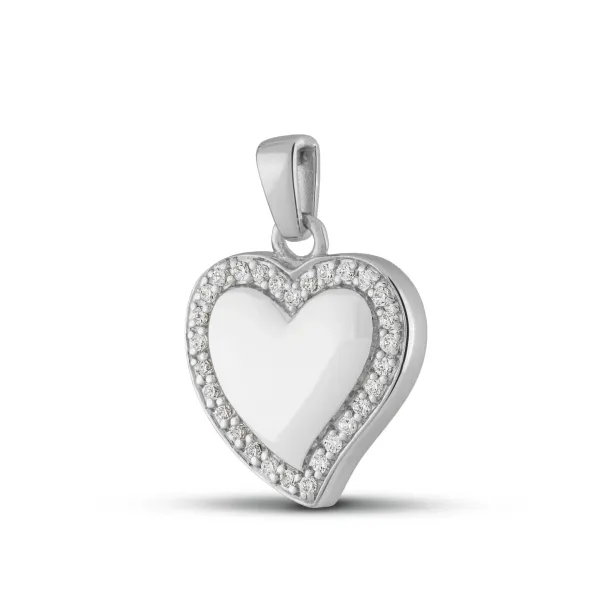 Ashanger Hart - Hartvorm met Steentjes - Romantisch en verfijnd - Gedenksieraad