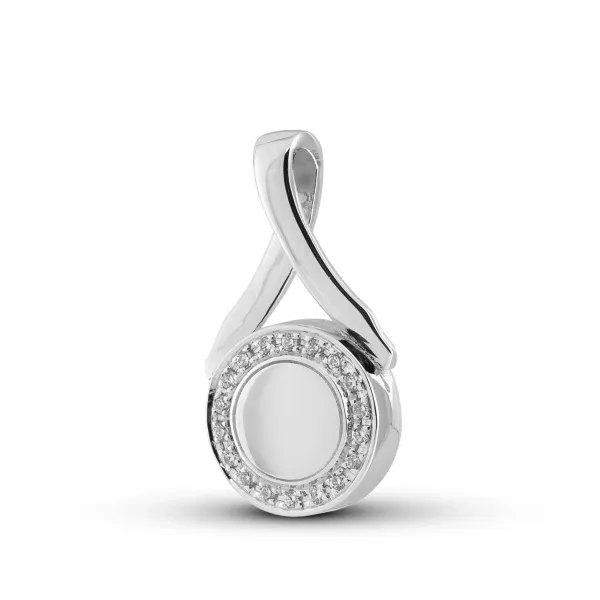 Ashanger Swirl met Kristal - Sierlijk en Schitterend - Gedenksieraad