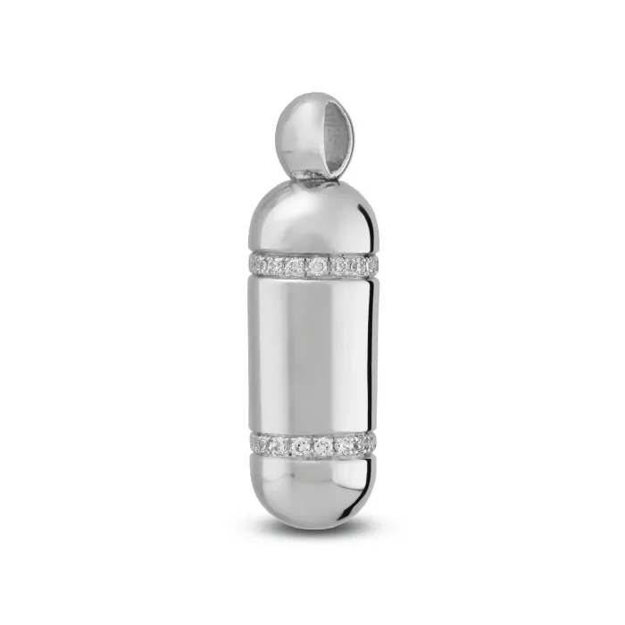 Cilindervormige Ashanger - 925 Sterling Zilver - Gedenksieraad - view 1