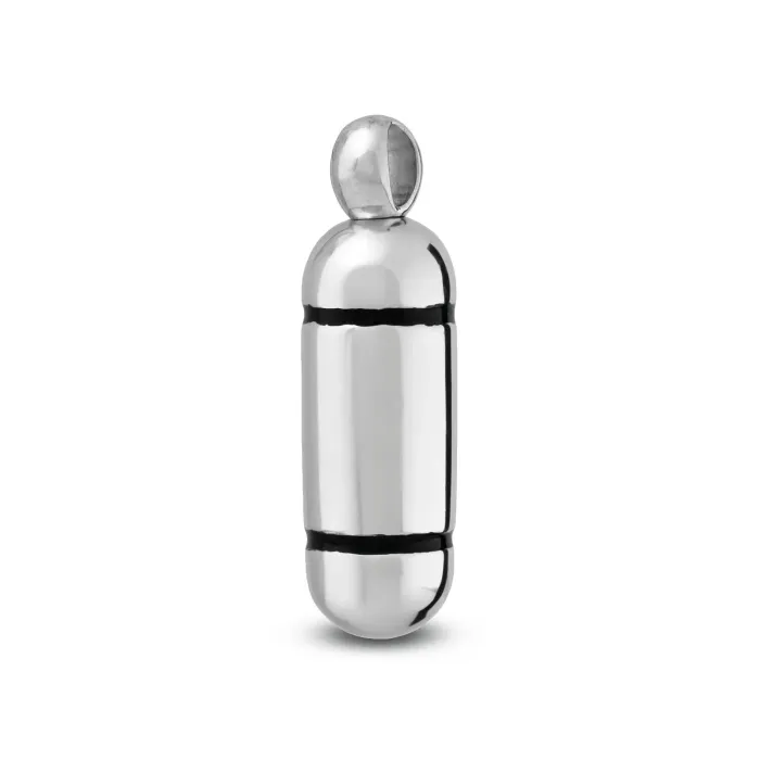 Cilindervormige Ashanger - 925 Sterling Zilver - Tijdloos Design - view 1