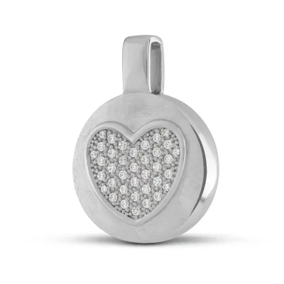 Hartvormige Ashanger - 925 Sterling Zilver - Gedenksieraad