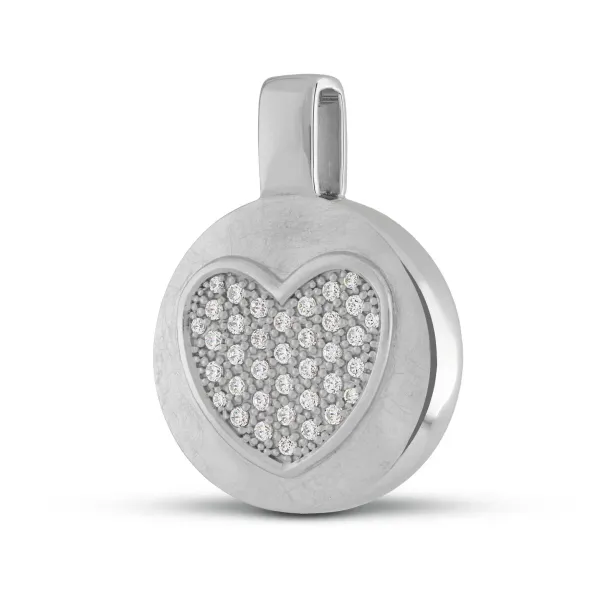 Hartvormige Ashanger - 925 Sterling Zilver - Gedenksieraad