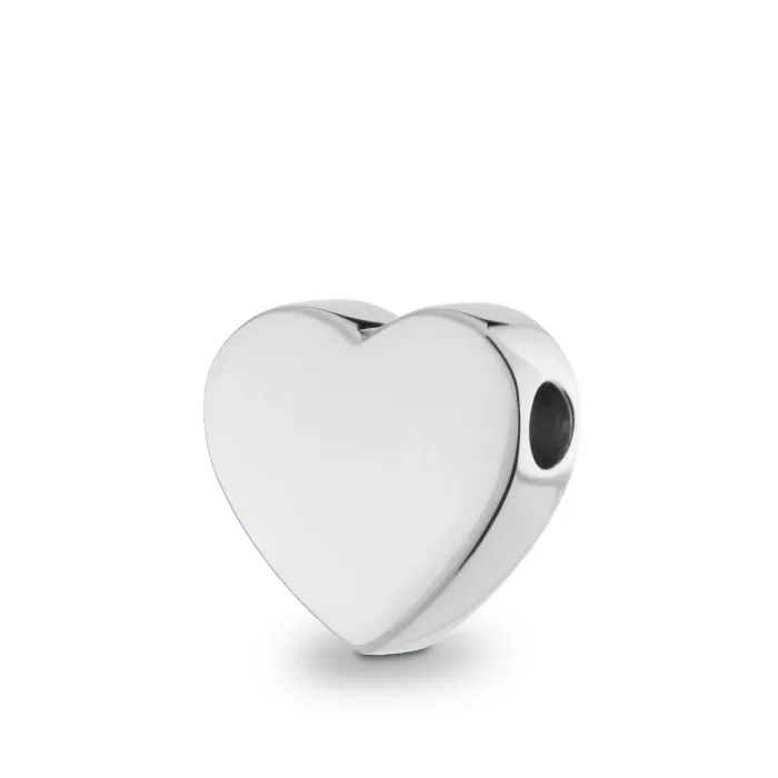 Hartvormige Bead Ashanger - Hoogwaardig 925 Sterling Zilver - Gedenksieraad - view 1