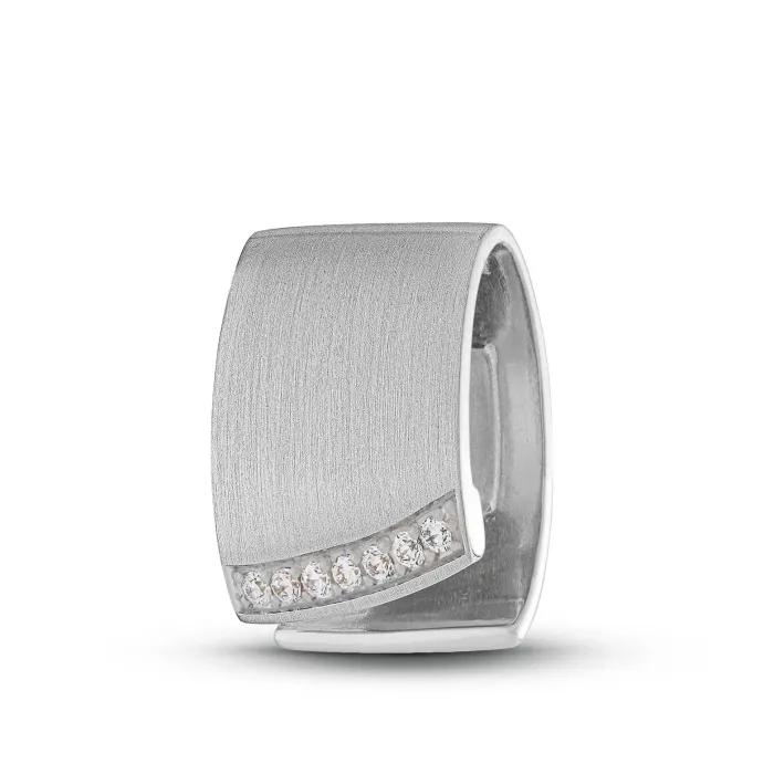 Ronde Ashanger - 925 Sterling Zilver - Strakke Lijnen - view 1