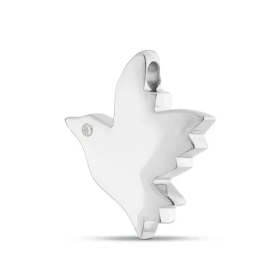 Vogelvormige Ashanger - 925 Sterling Zilver - Gedenksieraad