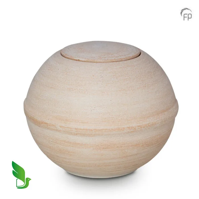 Bio-urn Urnature zandkleur — kubisch laag (volwassen) - view 1