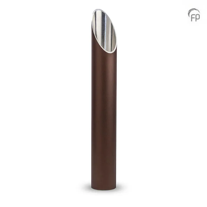 Tuinornament-urn bronskleur — aluminium kolom (groot) - view 1