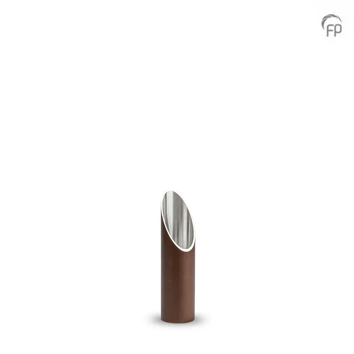 Mini-urn kaarshouder bronskleur — aluminium pilaar (medium) - view 1
