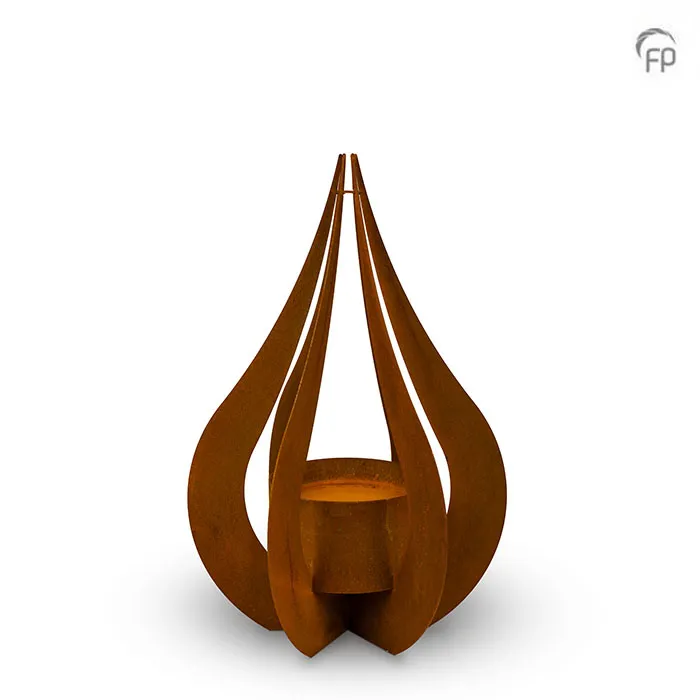Cortenstaal Urn Tuin Ornament 'Teardrop' Medium - view 1