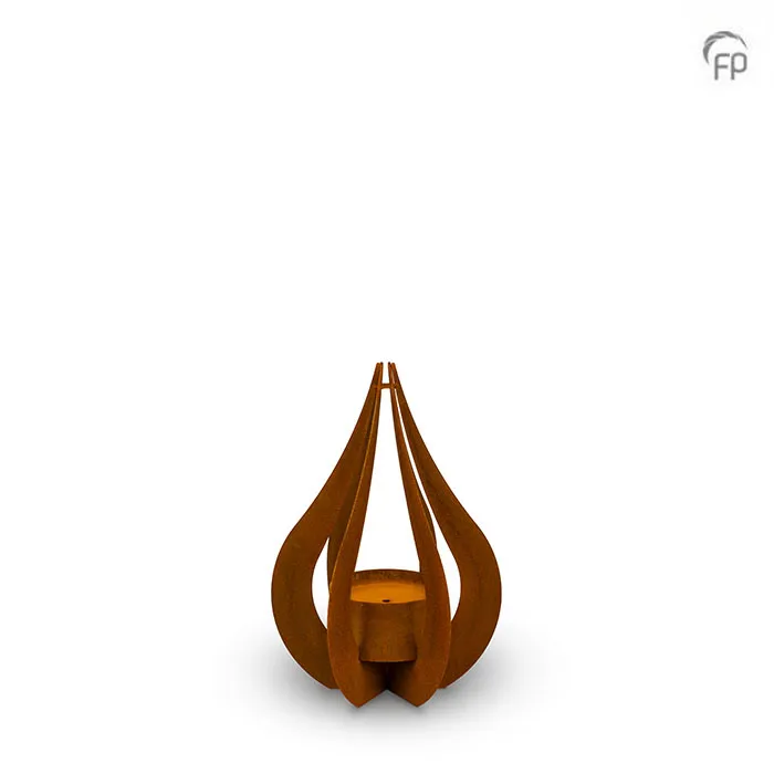 Cortenstaal Urn Tuin Ornament 'Teardrop' Klein - view 1