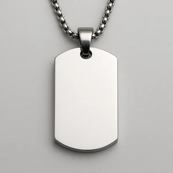 Asketting Dog Tag - Zilverkleurig - Gedenksieraad