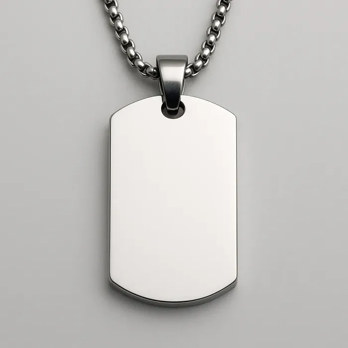 Asketting Dog Tag - Zilverkleurig - Gedenksieraad - view 1