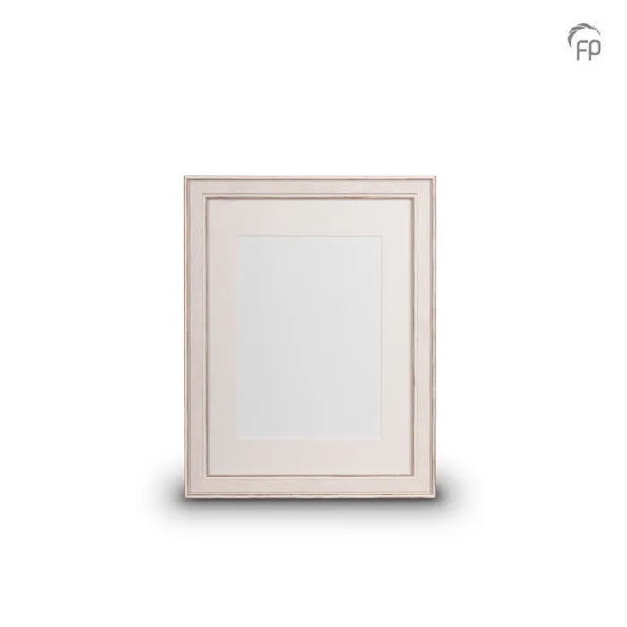 Houten fotolijst wit — medium formaat (foto 18 × 24 cm) - view 1