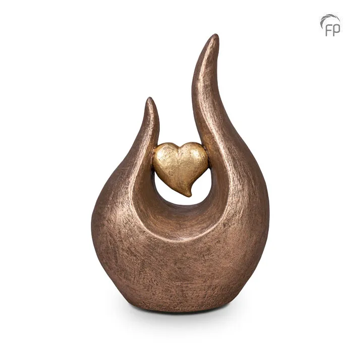 Keramische urn Fuego — champagne met goud (volwassen) - view 1