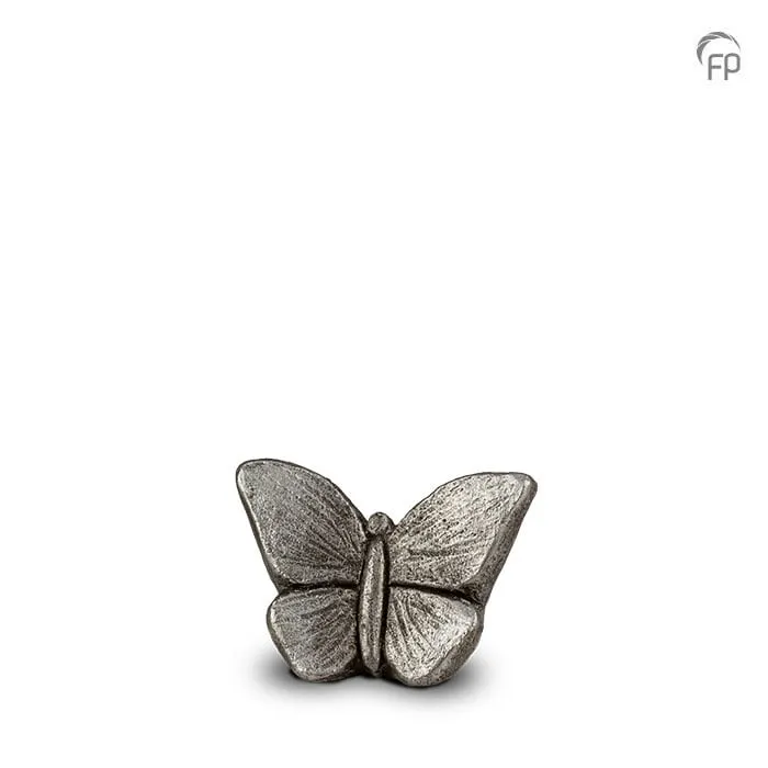 Keramische urn Mariposa Vlinder — zilver mat (volwassen) - view 1