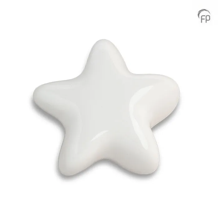 Mini urn Asteri Ster — wit mat (keepsake) - view 1