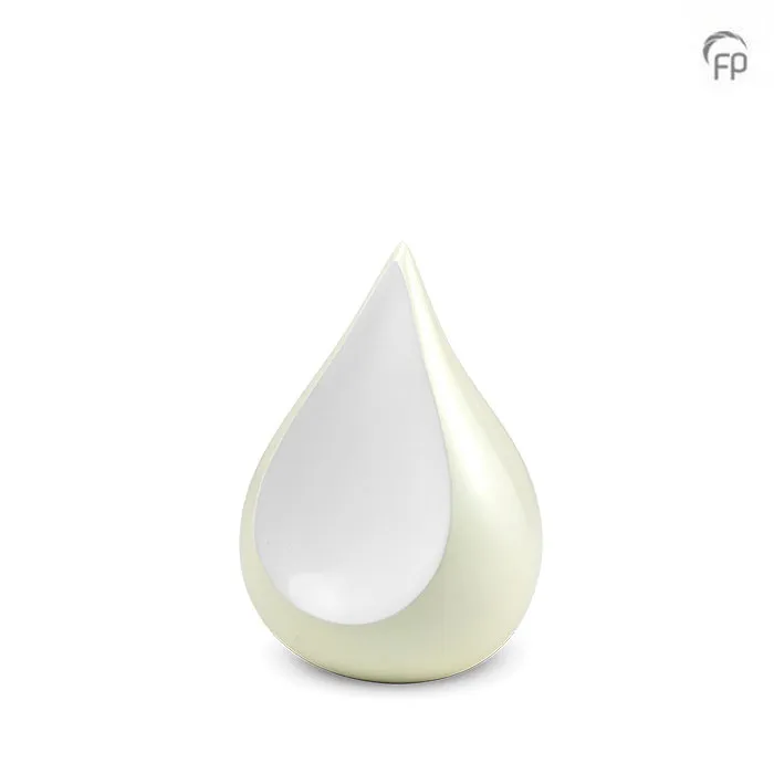 Mini urn Odyssee Druppel — ivoor en wit (0,7 L) - view 1