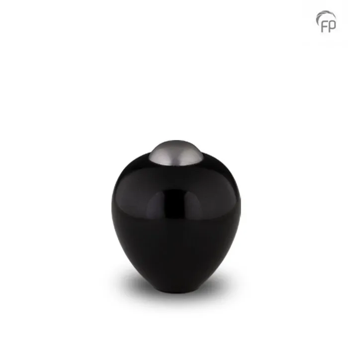 Mini urn Odyssee Amore — onyx met zilver (keepsake) - view 1