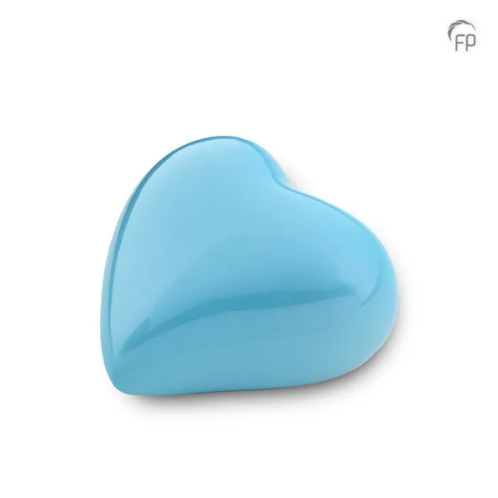 Mini urn hartvorm — pastelblauw (keepsake) - view 1