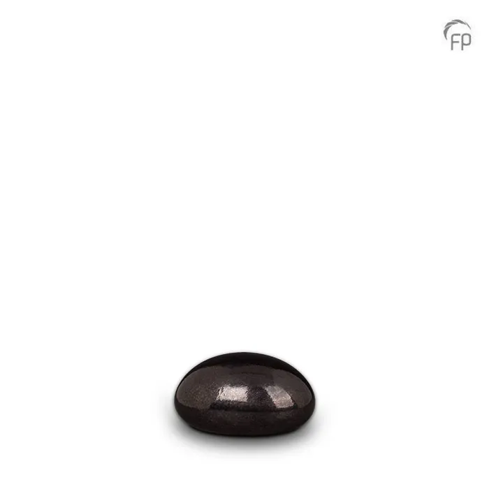Glazen mini-urn Lava stone — diep paars Boheems kristal - view 1