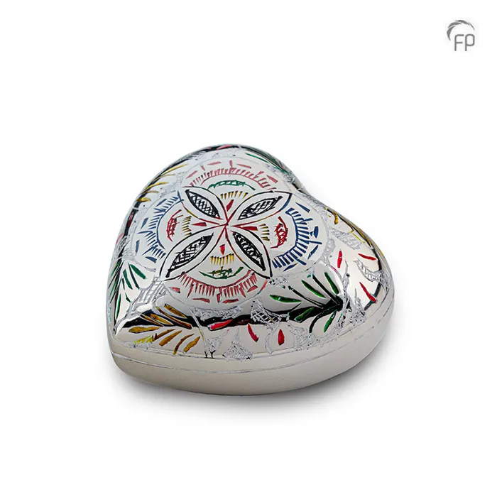 Mini urn hartvorm — meerkleurig (HUH-serie keepsake) - view 1