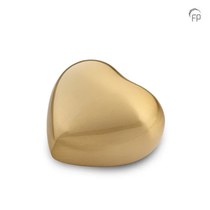 Messing keepsake hartvorm — goudkleur - view 1