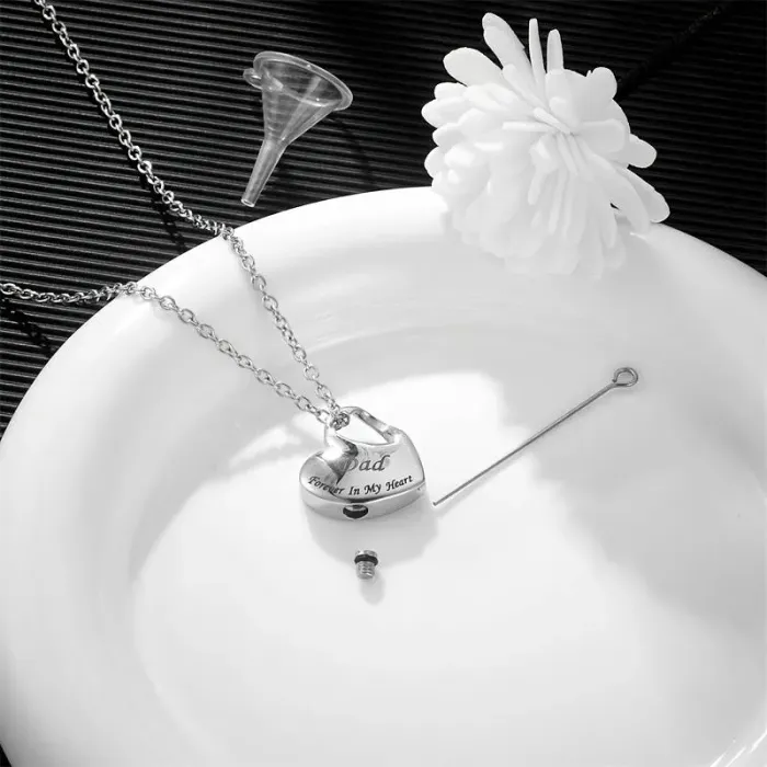 Hartvormige As Hanger Vader - "Dad Forever In My Heart" - Gedenksieraad - view 2