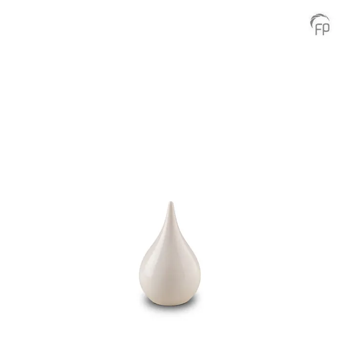 Mini-urn Teardrop — wit, glans (klein) - view 1