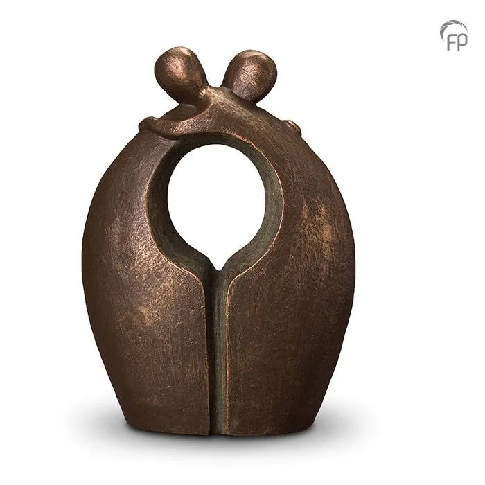 Duo-urn Afscheid — bronskleurig keramiek - view 1
