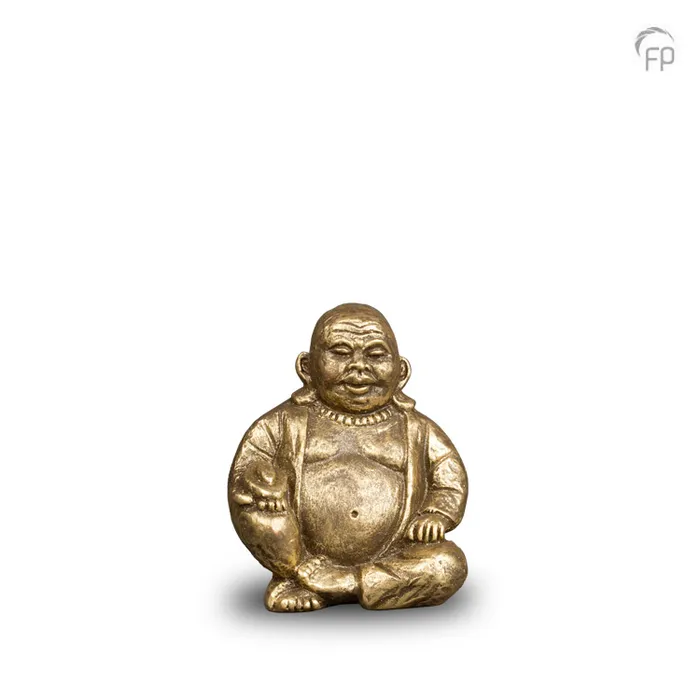 Keepsake-urn Boeddha — goudkleurig keramiek (mini) - view 1