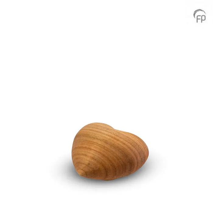 Houten keepsake hart — kersenhout (kleinste hart) - view 1