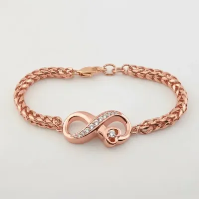 Crematie Sieraad Infinity Urn Armband Voor As | Rosé goud - Waardig Gedenkteken